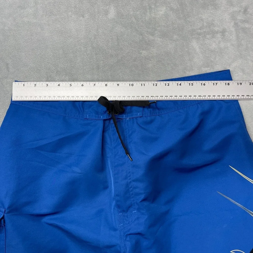AFTCO Guy Harvey Shorts Mens 38 Blue Sport Fishing Board Swim Trunks Surf Surfer